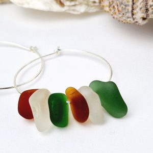 Kiawah Sea Glass Hoops close-up