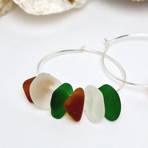 Kiawah Sea Glass Hoops close-up