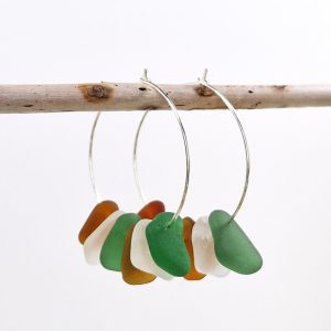 Alternative view of Kiawah Sea Glass Large Hoops