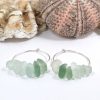 Lush Sea Glass Hoops close up
