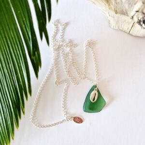 Ocean Bean Sea Glass Necklace