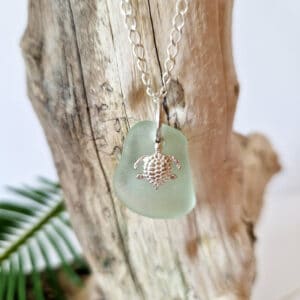 Turtle Treasure Sea Glass Necklace