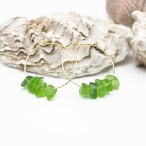 Alternative view of Green Waves Golden Hoops