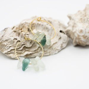 Ocean Serenity Golden Hoops - Image 4