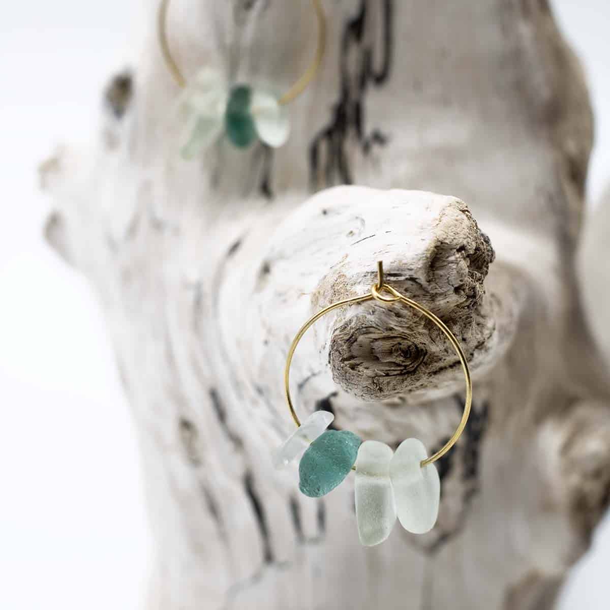Ocean Serenity Golden Hoops - Image 3