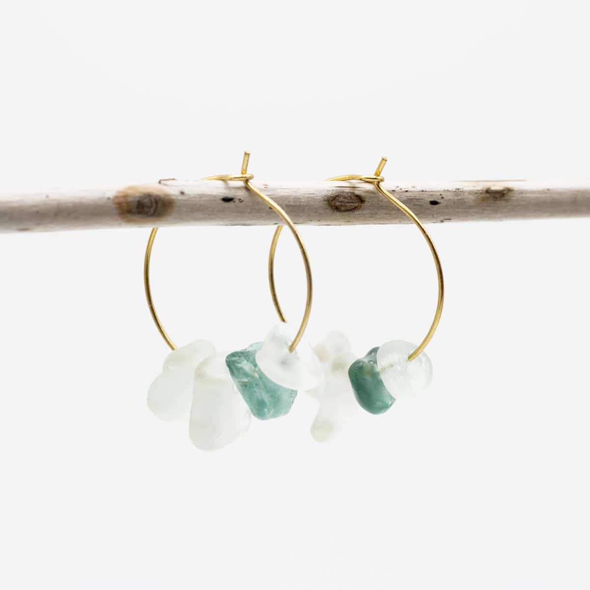 Ocean Serenity Golden Hoops - Image 2